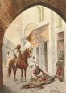 The Carpet Seller by Giulio Rosati