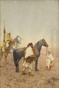 Stopping For Rest In The Desert by Giulio Rosati