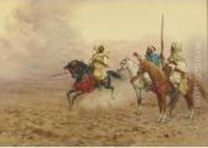 The Bedouin Scouts by Giulio Rosati