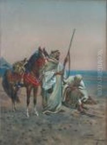 Arab Horsemen by Giulio Rosati