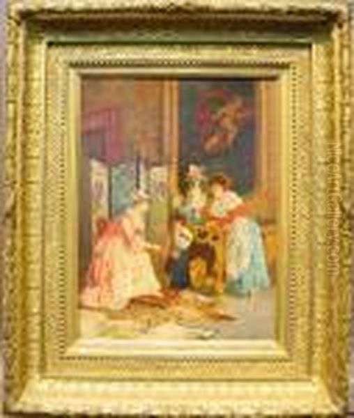 Figures In An Elegant Interior - view 1