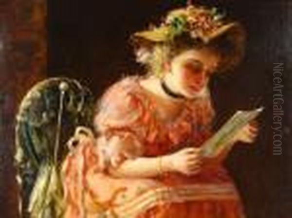 Woman Reading A Letter - view 1
