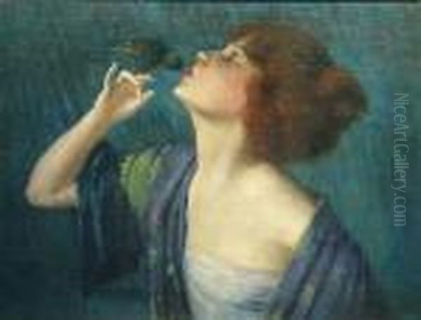 Woman With Bird - view 1