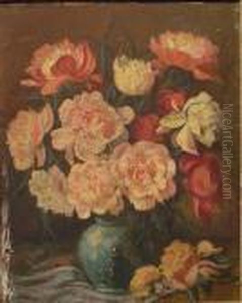 Pink Peonies In A Vase - view 1