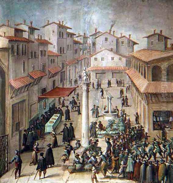 Piazza del Mercato Vecchio, Florence, 1555 - view 1