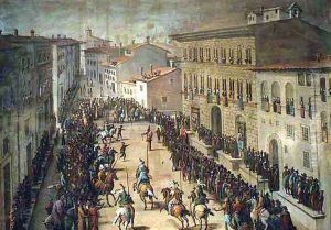 The Saracen Joust in Via Larga, Florence, 1555