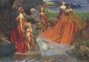 Now is Pilgrim Fair Autumn's Charge by John Byam Liston Shaw