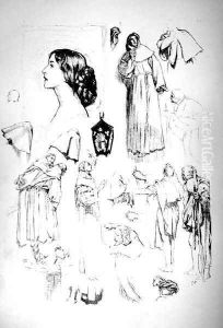 Studies for Poems by Robert Browning by John Byam Liston Shaw