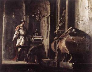 Alexander the Great before the Tomb of Achilles 1630s by Johann Heinrich Schonfeld