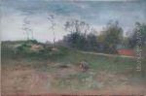 Campagna Francese Con Contadino by Federico Rossano