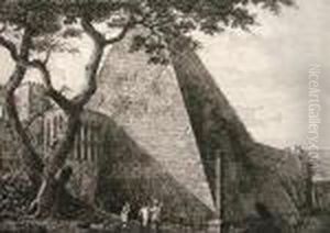 Veduta Della Piramide Di C, Cestio by Luigi Rossini