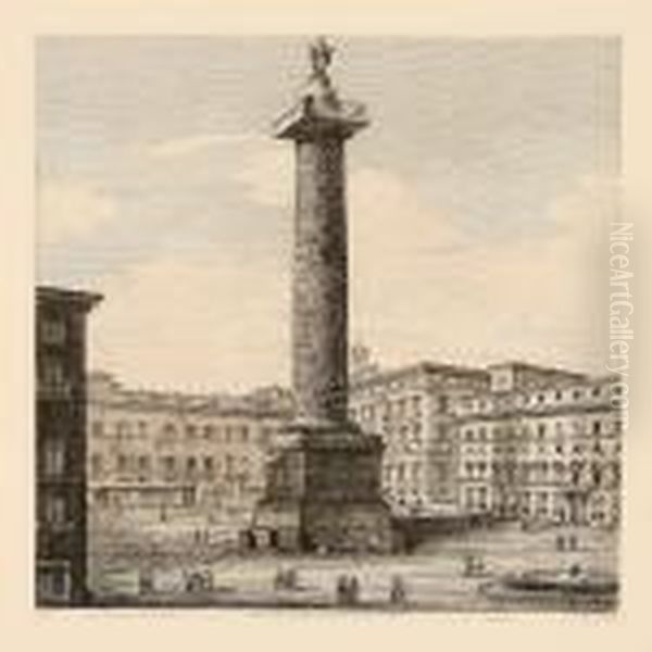 Veduta Delle Colonna Antonina, 
O Sia Piazzacolonna - view 1