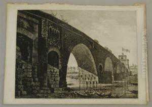 Veduta Del Ponte Molle Sul Tevere by Luigi Rossini