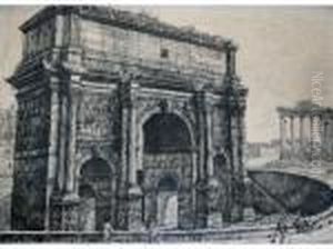 Veduta Dell' Arco Di Settimio Severo; Veduta Dell' Arco Di Settimio