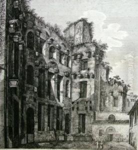 "veduta Degl'avanzi Del Secondo Piano Delle Terme Diocelziane" by Luigi Rossini