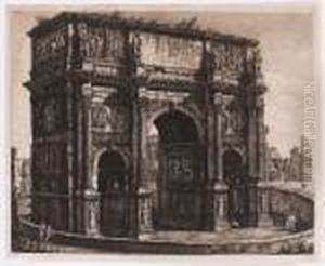 Veduta Dell' Arco Di Constantino by Luigi Rossini