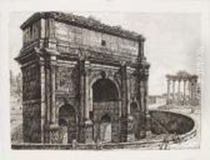 Veduta Dell' Arco Di Settimio Severo by Luigi Rossini