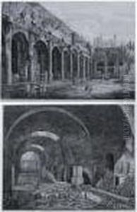 Veduta Degl' Avanzi Del Cortile Di Villa Mecenate In Tivoli
