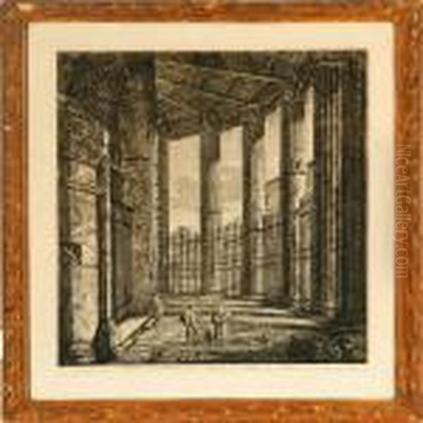Interno Del Pronao Del Tempio Di Vesta, In Roma - view 1