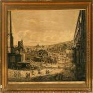 Veduta Generale Del Monte Quirinale by Luigi Rossini