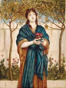 Priestess Offering Poppies by Simeon Solomon