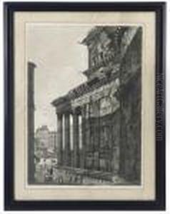 Veduta Di Fianco Del Panteon, Roma by Luigi Rossini