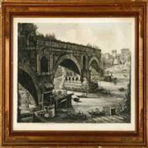 Vedutta Del Ponte Rotto. by Luigi Rossini