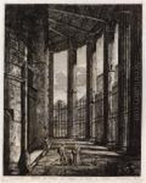 Interno Del Promao Del Tempio Di Vesta, In Roma - view 1