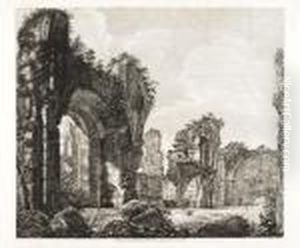 Veduta Dei Grandi Avanzi Delle Terme Antoniane, O Di Caracalla. by Luigi Rossini