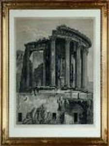 Veduta Del Tempio Della Sebilla In Tivoli by Luigi Rossini