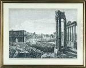 Veduta Generale Del Foro Romano by Luigi Rossini
