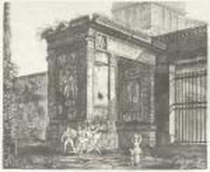 Veduta Dell' Arco Di Settimio Severo Nel Foro Boario by Luigi Rossini