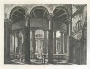 Vedua Dell Interno Del Tempio Di Claudio by Luigi Rossini