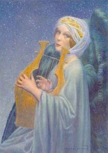 Woman with the lyre by Carlos Schwabe