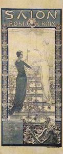 Poster of the first Rose+Croix Salon by Carlos Schwabe