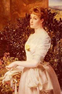Portrait Of Julia Smith Caldwell by Anthony Frederick Sandys