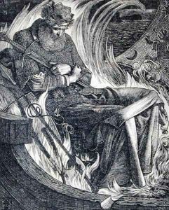 Death of King Warwulf, 1862 by Anthony Frederick Sandys