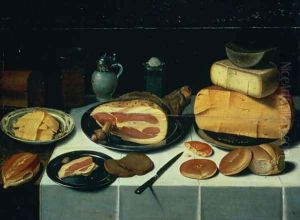 Still Life with a Ham by Floris Gerritsz. van Schooten
