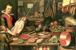 Kitchen Interior with a Maid by Floris Gerritsz. van Schooten