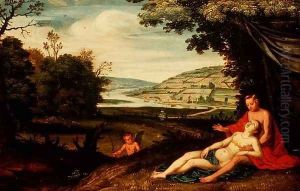 Venus and Adonis by Floris Gerritsz. van Schooten