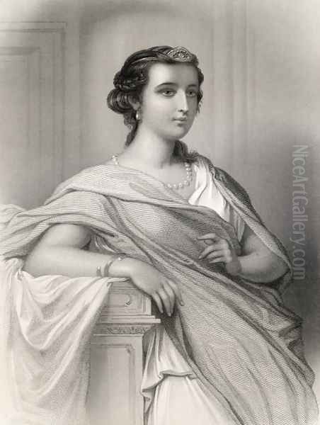 Aspasia of Milet c.470-410 BC illustration from World Noted Women by Mary Cowden Clarke, 1858 - view 1