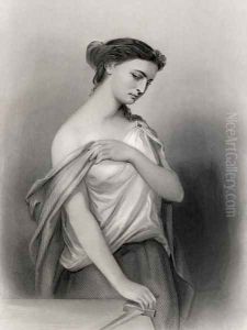 Lucretia, illustration from World Noted Women by Mary Cowden Clarke, 1858 by Pierre Gustave Eugene (Gustave) Staal