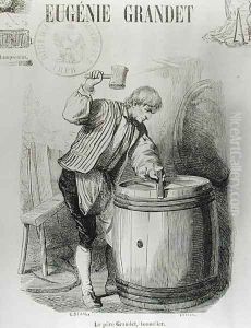 Father Grandet, the Cooper, illustration from Eugenie Grandet by Honore de Balzac 1799-1850 by Pierre Gustave Eugene (Gustave) Staal