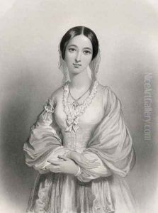 Florence Nightingale 1820-1910 illustration from World Noted Women by Mary Cowden Clarke, 1858 by Pierre Gustave Eugene (Gustave) Staal