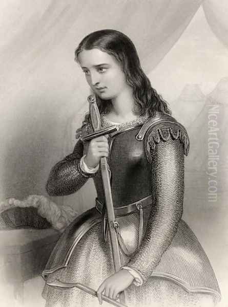 Joan of Arc 1412-31 illustration from World Noted Women by Mary Cowden Clarke, 1858 - view 1