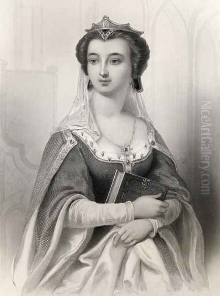 Valentina Visconti 1371-1408 illustration from World Noted Women by Mary Cowden Clarke, 1858 - view 1