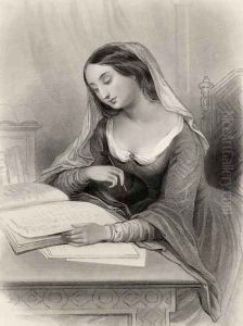Heloise 1101-60 illustration from World Noted Women by Mary Cowden Clarke, 1858 by Pierre Gustave Eugene (Gustave) Staal