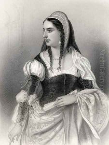 Isabella I 1451-1504 The Catholic, illustration from World Noted Women by Mary Cowden Clarke, 1858 by Pierre Gustave Eugene (Gustave) Staal