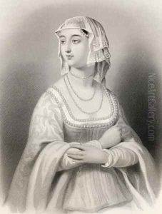 Margret of Anjou 1429-82 illustration from World Noted Women by Mary Cowden Clarke, 1858