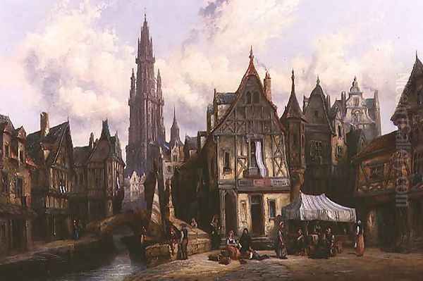 Quai de Baines, Antwerp, 1880 - view 1